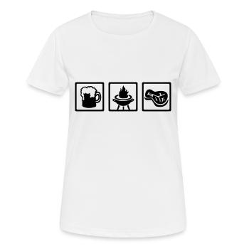 Griller - T-shirt respirant Femme - blanc - Devant - AI Model Female 172 dark (172cm)