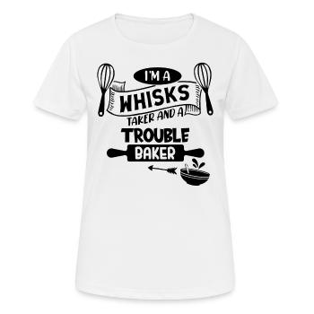 Je suis un manieur de fouet et un - T-shirt respirant Femme - blanc - Devant - AI Model Female 172 dark (172cm)