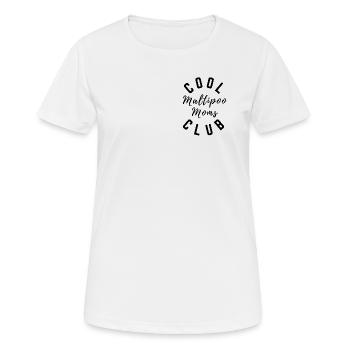 Maltipoo Moms Club – Design de maman chien mignon et cool - T-shirt respirant Femme - blanc - Devant - AI Model Female 172 dark (172cm)