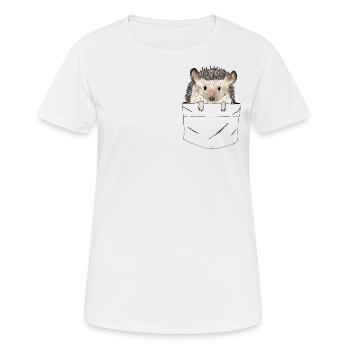 hérisson de poche - T-shirt respirant Femme - blanc - Devant - AI Model Female 172 dark (172cm)