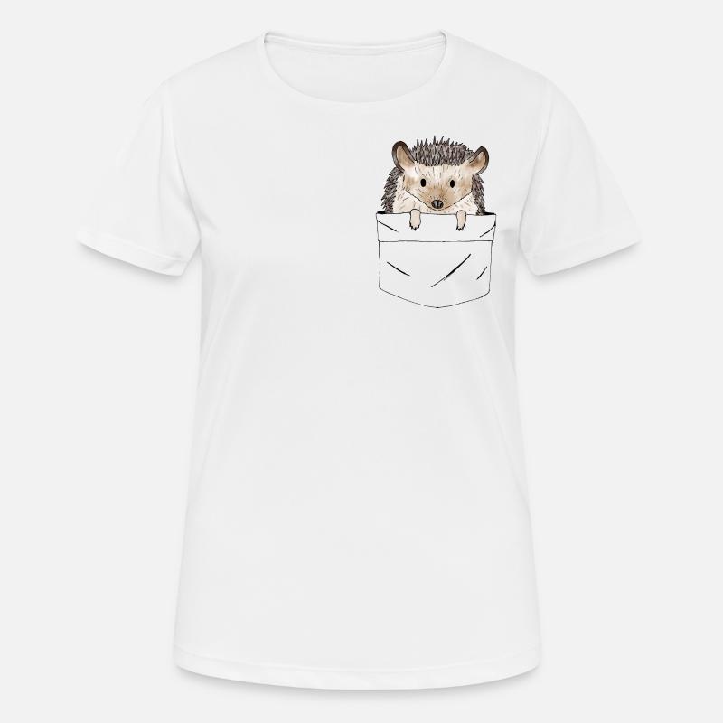 pocket hedgehog - Women's Breathable T-Shirt - white