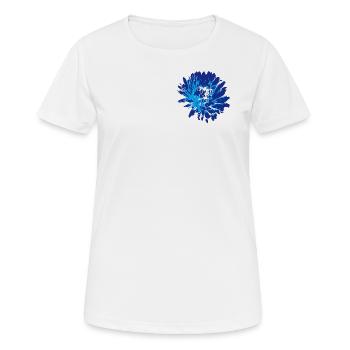 Dahlia - floraison - T-shirt respirant Femme - blanc - Devant - AI Model Female 172 dark (172cm)