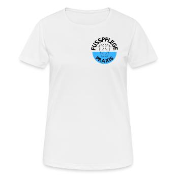 Fusspflegepraxis Logo Design für Fußpfleger! - Frauen T-Shirt atmungsaktiv - Weiß - Vorne - AI Model Female 172 dark (172cm)