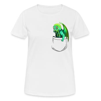 poche cthulhu - T-shirt respirant Femme - blanc - Devant - AI Model Female 172 dark (172cm)