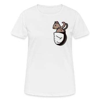 Poket Animal - Frauen T-Shirt atmungsaktiv - Weiß - Vorne - AI Model Female 172 dark (172cm)