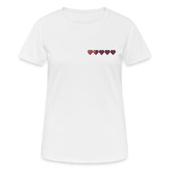 Retro pixel heart life indicator - Women's Breathable T-Shirt - white - Front - AI Model Female 172 dark (172cm)
