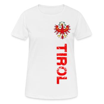 Tirol - Frauen T-Shirt atmungsaktiv - Weiß - Vorne - AI Model Female 172 dark (172cm)