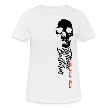 tatouage bâtard crâne encre Keep Calm Tattoo - T-shirt respirant Femme - blanc - Devant - AI Model Female 172 dark (172cm)