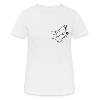 Pieds - T-shirt respirant Femme - blanc - Devant - AI Model Female 172 dark (172cm)
