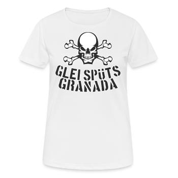 Granada - Frauen T-Shirt atmungsaktiv - Weiß - Vorne - AI Model Female 172 dark (172cm)