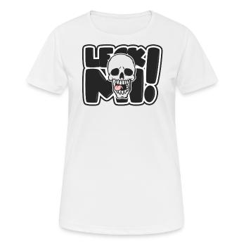 Leck mi - Frauen T-Shirt atmungsaktiv - Weiß - Vorne - AI Model Female 172 dark (172cm)