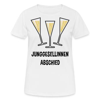 Junggesellinnenabschied Sektgläser Trichter Zu 2C - Frauen T-Shirt atmungsaktiv - Weiß - Vorne - AI Model Female 172 dark (172cm)