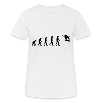 Evolution Skate - T-shirt respirant Femme - blanc - Devant - AI Model Female 172 dark (172cm)