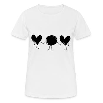 three friends - Women's Breathable T-Shirt - white - Front - AI Model Female 172 dark (172cm)