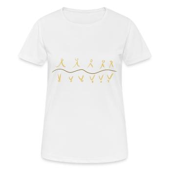 line stroke waves symbols - Women's Breathable T-Shirt - white - Front - AI Model Female 172 dark (172cm)