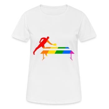 Rainbow Table Tennis - Women's Breathable T-Shirt - white - Front - AI Model Female 172 dark (172cm)