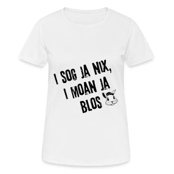 I_sogJaNix_MeineMeinung | Redewendung - Frauen T-Shirt atmungsaktiv - Weiß - Vorne - AI Model Female 172 dark (172cm)