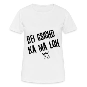 Gsichd zum Lacha | Redewendung - Frauen T-Shirt atmungsaktiv - Weiß - Vorne - AI Model Female 172 dark (172cm)