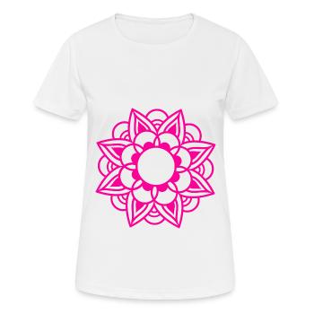 Fleur Fleur Bouquet - T-shirt respirant Femme - blanc - Devant - AI Model Female 172 dark (172cm)