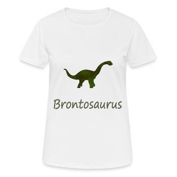 Brontosaurus Dino - Frauen T-Shirt atmungsaktiv - Weiß - Vorne - AI Model Female 172 dark (172cm)