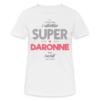 L authentique super daronne - T-shirt respirant Femme - blanc - Devant - AI Model Female 172 dark (172cm)