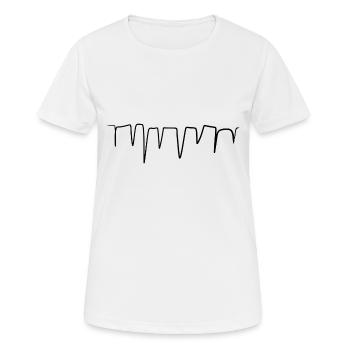 zacken linie strich spitz - Frauen T-Shirt atmungsaktiv - Weiß - Vorne - AI Model Female 172 dark (172cm)