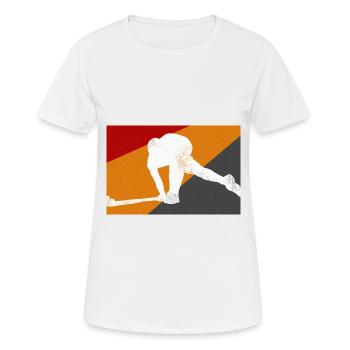 Hockey player - Women's Breathable T-Shirt - white - Front - AI Model Female 172 dark (172cm)