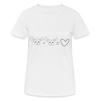 Calcul d’équation - T-shirt respirant Femme - blanc - Devant - AI Model Female 172 dark (172cm)