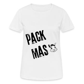 PackMas_Courage | Redewendung - Frauen T-Shirt atmungsaktiv - Weiß - Vorne - AI Model Female 172 dark (172cm)