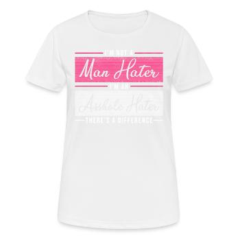 I Am Not a Man-Hater I Am One - Women's Breathable T-Shirt - white - Front - AI Model Female 172 dark (172cm)