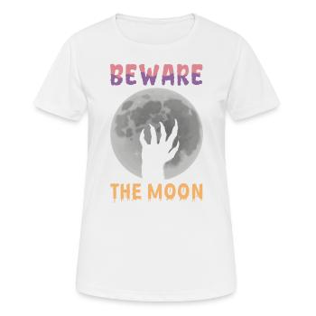 Beware of the moon design for - Women's Breathable T-Shirt - white - Front - AI Model Female 172 dark (172cm)