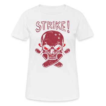 Conception de bol pour Bowler Bowling Player Sport Skull - T-shirt respirant Femme - blanc - Devant - AI Model Female 172 dark (172cm)