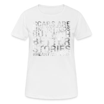 Scars Are Like Tattoos, But With Better - Women's Breathable T-Shirt - white - Front - AI Model Female 172 dark (172cm)