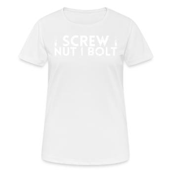 I screw, I screw, I screw design - Women's Breathable T-Shirt - white - Front - AI Model Female 172 dark (172cm)
