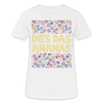 Dies das Ananas, lustige Ananas - Frauen T-Shirt atmungsaktiv - Weiß - Vorne - AI Model Female 172 dark (172cm)