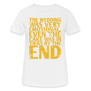 The wedding was very emotional, even the cake - Women's Breathable T-Shirt - white - Front - AI Model Female 172 dark (172cm)