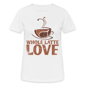 Latte-Liebes-ehe-design entier pour mariés - T-shirt respirant Femme - blanc - Devant - AI Model Female 172 dark (172cm)