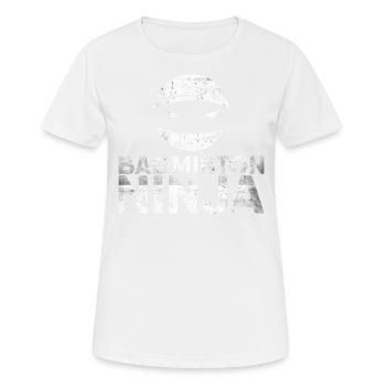 Badminton Ninja pour les joueurs de badminton ou - T-shirt respirant Femme - blanc - Devant - AI Model Female 172 dark (172cm)