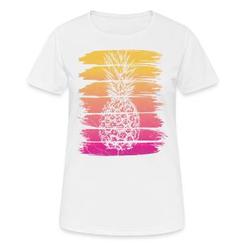 Ananas-retro-design Für Strandliebhaber Ananas - Frauen T-Shirt atmungsaktiv - Weiß - Vorne - AI Model Female 172 dark (172cm)