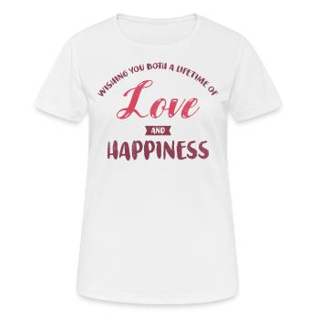 I wish you both a lifetime of love for - Women's Breathable T-Shirt - white - Front - AI Model Female 172 dark (172cm)