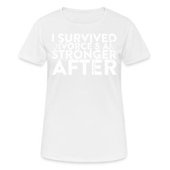 J’ai survécu au divorce et après le - T-shirt respirant Femme - blanc - Devant - AI Model Female 172 dark (172cm)