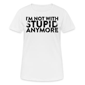 I'm no longer stupid because of divorce - Women's Breathable T-Shirt - white - Front - AI Model Female 172 dark (172cm)