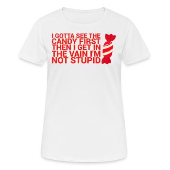 Ich Muss Den Ersten Lustigen Humor Für Erwachsene - Frauen T-Shirt atmungsaktiv - Weiß - Vorne - AI Model Female 172 dark (172cm)