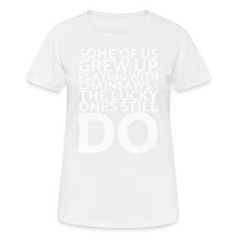 Certains d’entre nous ont grandi avec - T-shirt respirant Femme - blanc - Devant - AI Model Female 172 dark (172cm)