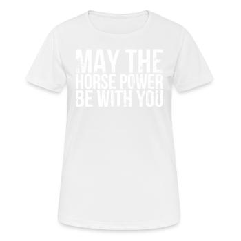 Que la puissance pour muscle car soit avec vous - T-shirt respirant Femme - blanc - Devant - AI Model Female 172 dark (172cm)
