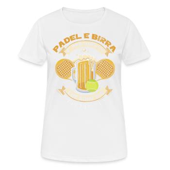 Padel Und Bier, Paddel - Frauen T-Shirt atmungsaktiv - Weiß - Vorne - AI Model Female 172 dark (172cm)
