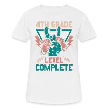 4ème année terminée - T-shirt respirant Femme - blanc - Devant - AI Model Female 172 dark (172cm)