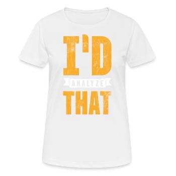 J’analyserais cela, les enquêteurs - T-shirt respirant Femme - blanc - Devant - AI Model Female 172 dark (172cm)