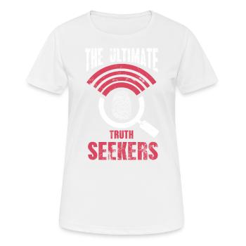 Les chercheurs de vérité ultimes, les experts médico-légaux - T-shirt respirant Femme - blanc - Devant - AI Model Female 172 dark (172cm)