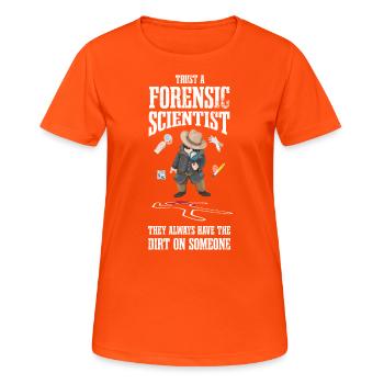 Faites confiance à un médecin légiste, - T-shirt respirant Femme - orange néon - Devant - AI Model Female 172 dark (172cm)